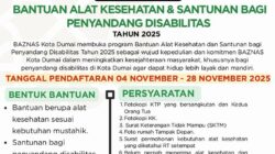BAZNAS Kota Dumai Buka Program Bantuan Alat Kesehatan dan Santunan untuk Penyandang Disabilitas Tahun 2025